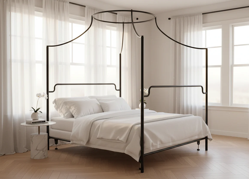 The Trinity Hand-Forged Halo Canopy Bed